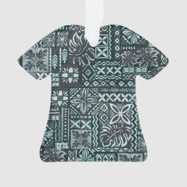 Hawaiian Ulu Tapa Tuch Ornament
