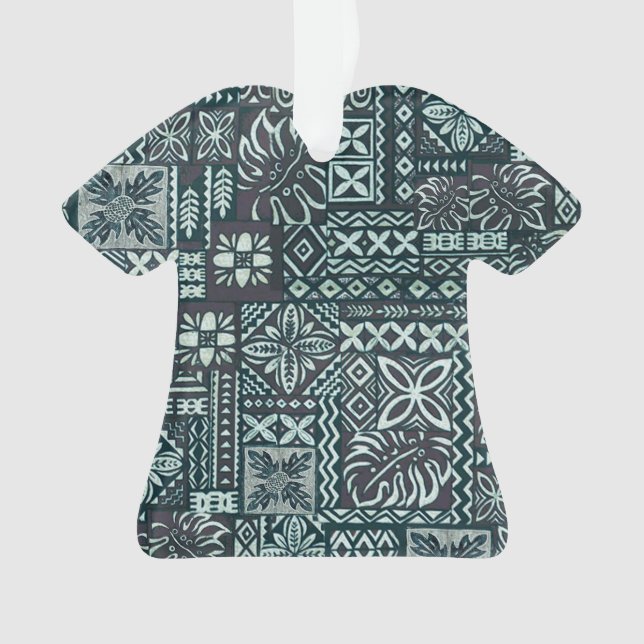Hawaiian Ulu Tapa Tuch Ornament (Vorderseite)