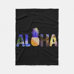 Hawaiian Vacation Ananas Aloha Hawaii Luau Cost Fleecedecke