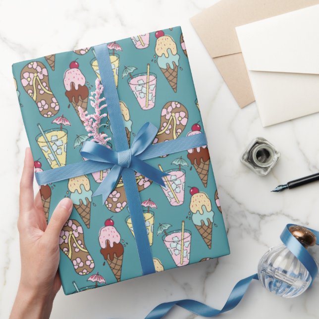 Hawaiian Vibes Wrapping Paper Geschenkpapier (Schenken)