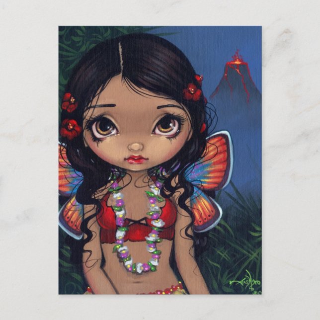 "Hawaiian Volcano Fairy" Postkarte (Vorderseite)