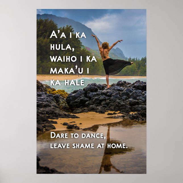 Hawaiian wagen es, Motivierend Poster zu tanzen (Vorne)