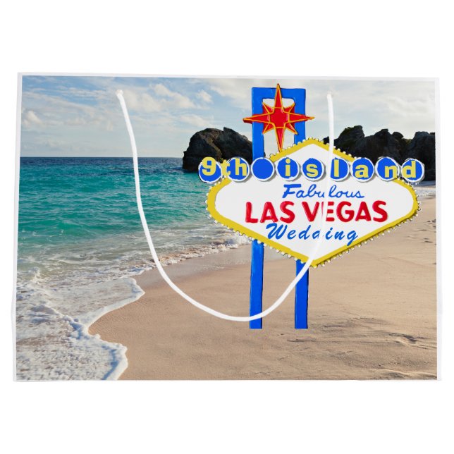 Hawaiian Wedding Ninth Island Vegas Große Geschenktüte (Rückseite)