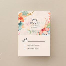 Hawaiian Wedding RSVP Répondre Cartes