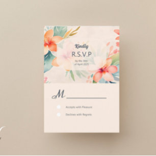 Hawaiian Wedding RSVP Répondre Cartes