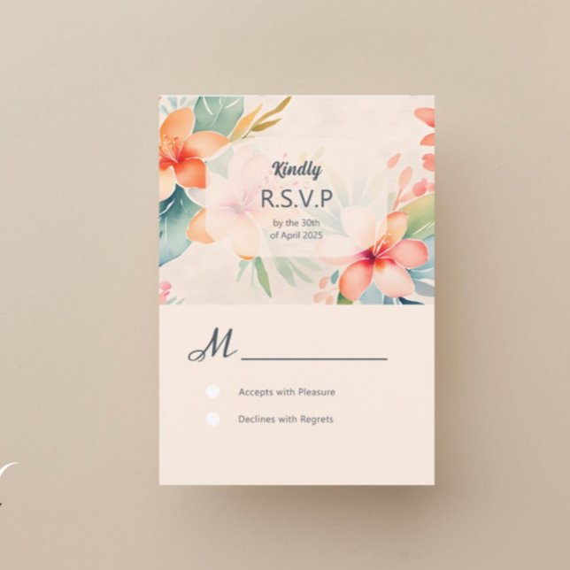 Hawaiian Wedding RSVP Répondre Cartes (Créateur téléchargé)