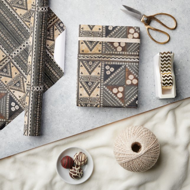 Hawaiian Wedding Tapa Cloth Geschenkpapier (Kunsthandwerk)