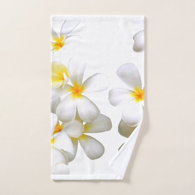 Hawaiian white plumeria flower (Serviette à main)
