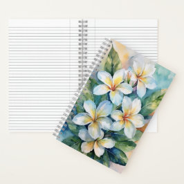 Hawaiian White Plumeria Notebook Notizbuch