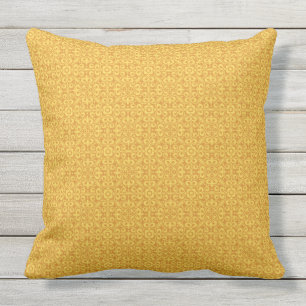 Hawaiian Yellow Pattern Throw Kissen
