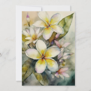 Hawaiian Yellow Plumeria Feiertagskarte