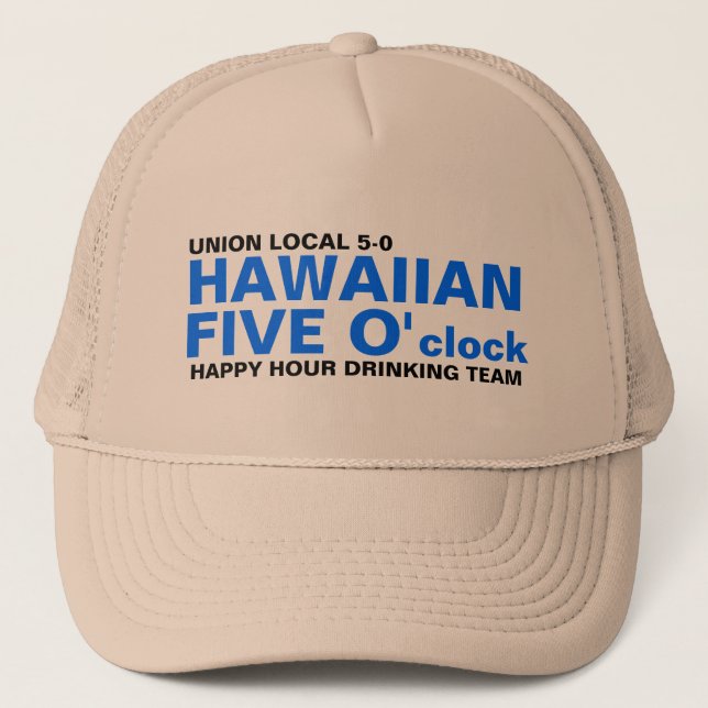 HAWAIIANER FÜNF Uhr Truckerkappe (Vorderseite)