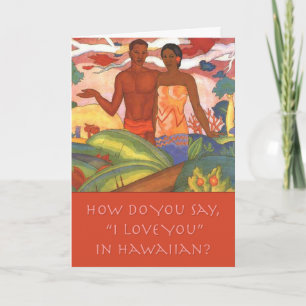 Hawaiianer "ich Karte Liebesie" Valentines Tages