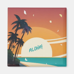 Hawaiianisch/Aloha/Tropischer Strand Magnet