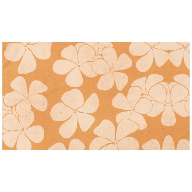 hawaiianisch-moderne Frangipani-Plumeria Tischdecke (Vorderseite (Horizontal))