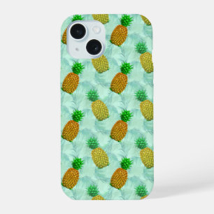Hawaiianische Ananas Light Blue iPhone 15 Hülle