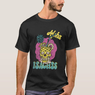 Hawaiianische Ananas Skull Aloha Strände Hawaii Su T-Shirt