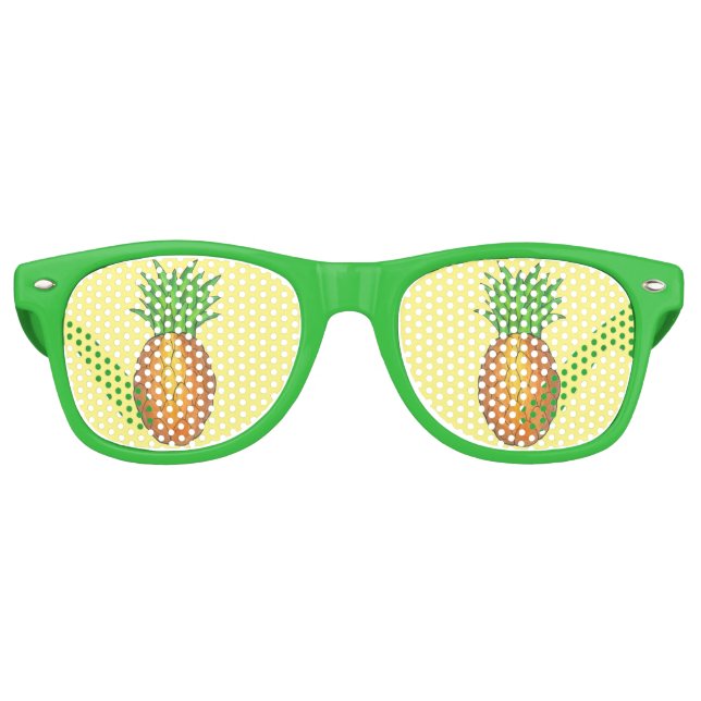 Hawaiianische Ananas Tropical Island Fruit Hawaii  Partybrille (Vorderseite)