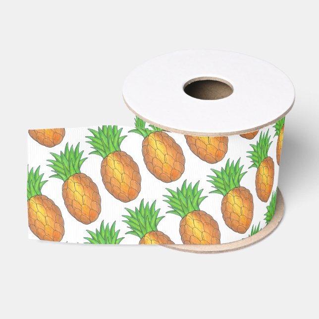 Hawaiianische Ananas Tropical Island Fruit Hawaii  Ripsband (Spule)