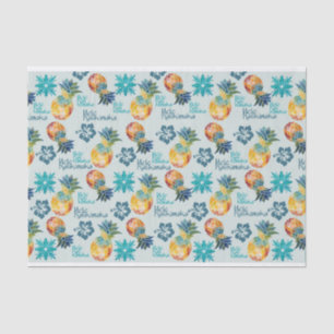 Hawaiianische Ananas und Hibiskus Mele Kalikimaka  Seidenpapier