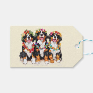 Hawaiianische Berner Sennenhunde Blumenlei Geschenkanhänger