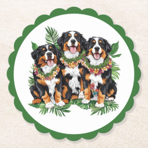 Hawaiianische Berner Sennenhunde Blumenlei Untersetzer