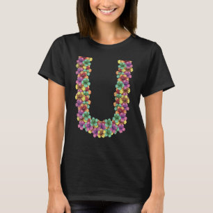 Hawaiianische Blume-Kette Tropical Summer Colorful T-Shirt