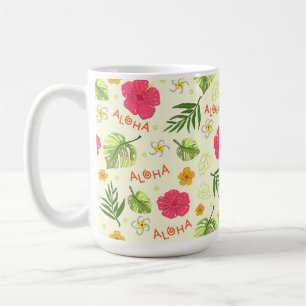 Hawaiianische Blumige Hibiskus-Tropen-Tasse Kaffeetasse