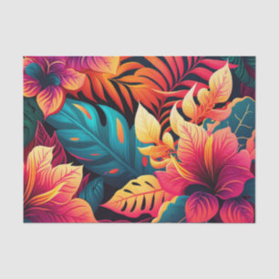 Hawaiianische Blüte helle tropische Muster Seidenpapier
