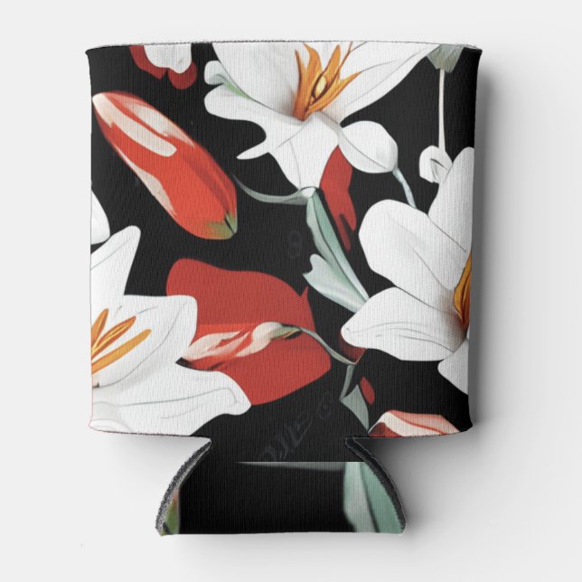 Hawaiianische Blütendose kühler Dosenkühler (Vorderseite)