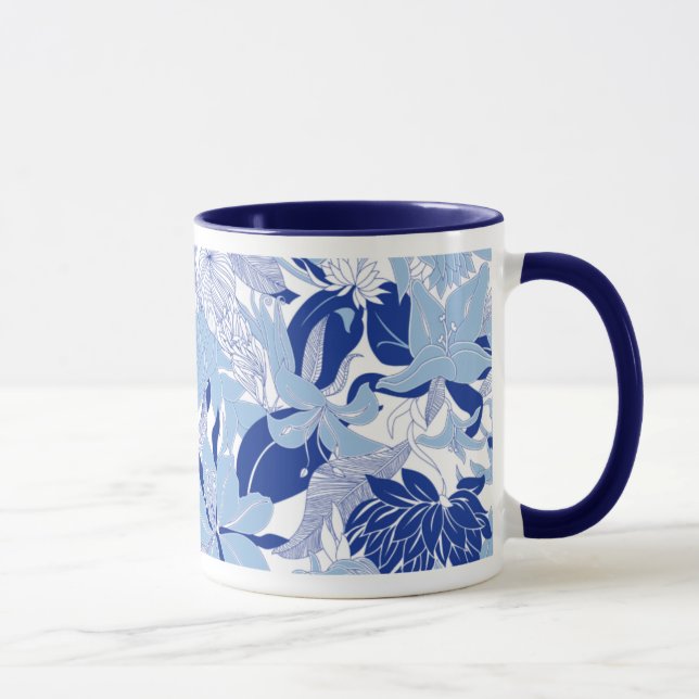 Hawaiianische "Contour Hawaii" Blaue Tasse (Rechts)