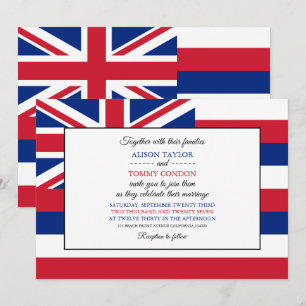 Hawaiianische Flagge, Fahne der Hawaii-Hochzeit Einladung