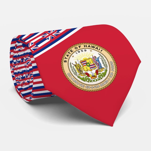 Hawaiianische Flagge & Siegel, Flagge Hawaiis Krawatte (Gerollt)