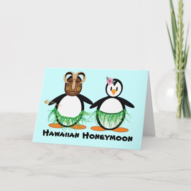 Hawaiianische Flitterwochen Karte (Vorderseite)