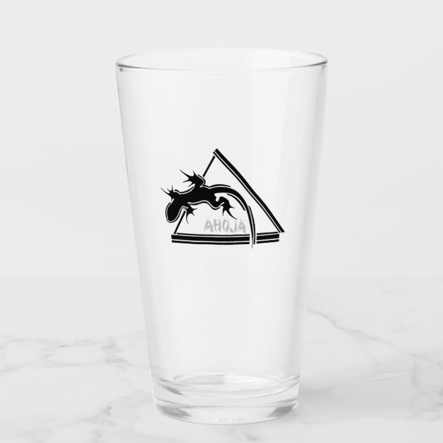 Hawaiianische Gecko-Trinkgläser Glas (Vorderseite)