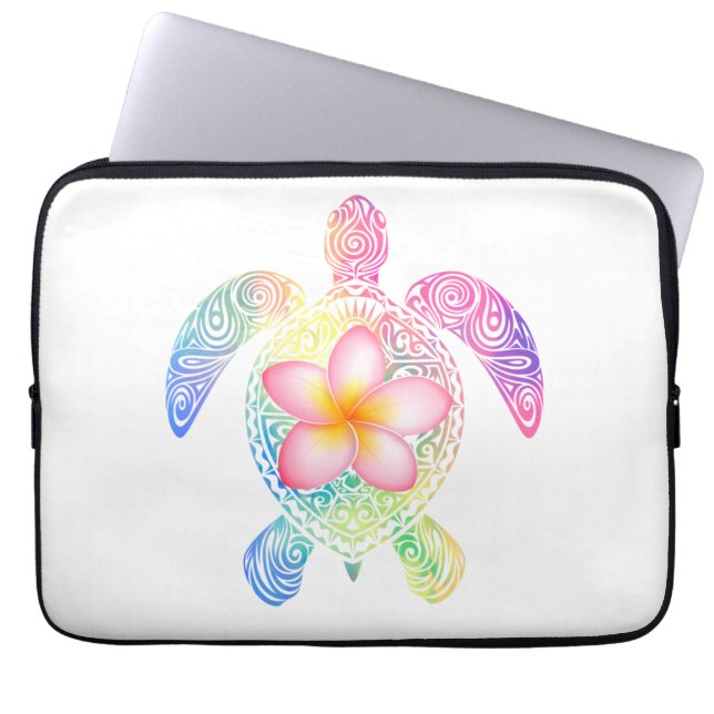 Hawaiianische Gefärbte Krawatte T - Shirt Laptopschutzhülle (Vorderseite)