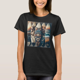 Hawaiianische gestrichene Surfboards T-Shirt