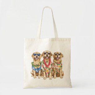 Hawaiianische Golden Retriever Hunde Blumen Lei Tragetasche