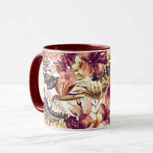 Hawaiianische Golden Tropics Elegante Vintage Mode Tasse