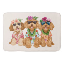 Hawaiianische Goldendoodle-Hunde Blumenlei