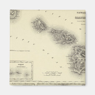 Hawaiianische Gruppe oder Sandwichinseln Magnet