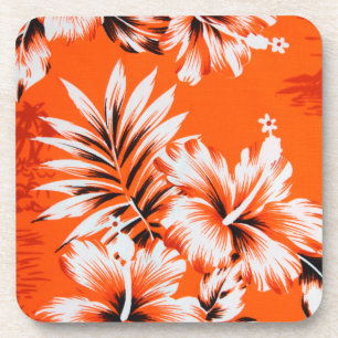 Hawaiianische Hibiskus-Blumen Hintergrund Getränkeuntersetzer