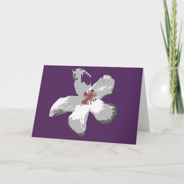 Hawaiianische Hibiskus-Grußkarte Karte (Vorderseite)
