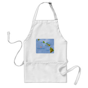 Hawaiianische Inselkarte Schürze