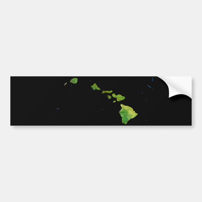 Hawaiianische Inselkette Abstrakter Kunst Autoaufkleber (Vorne)