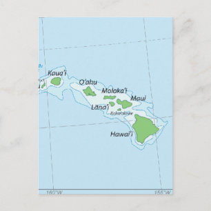 Hawaiianische Inselkette Postkarte
