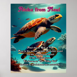 Hawaiianische Inseln Maui Aloha Poster