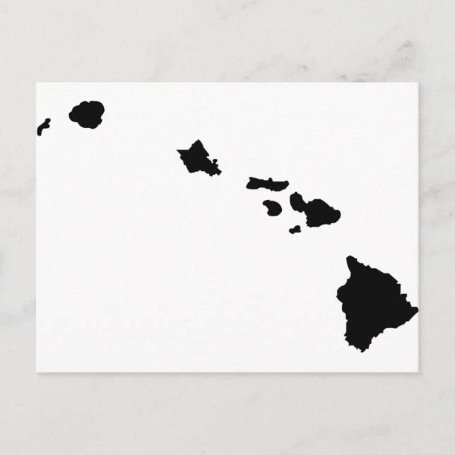 Hawaiianische Inseln Postkarte (Vorderseite)