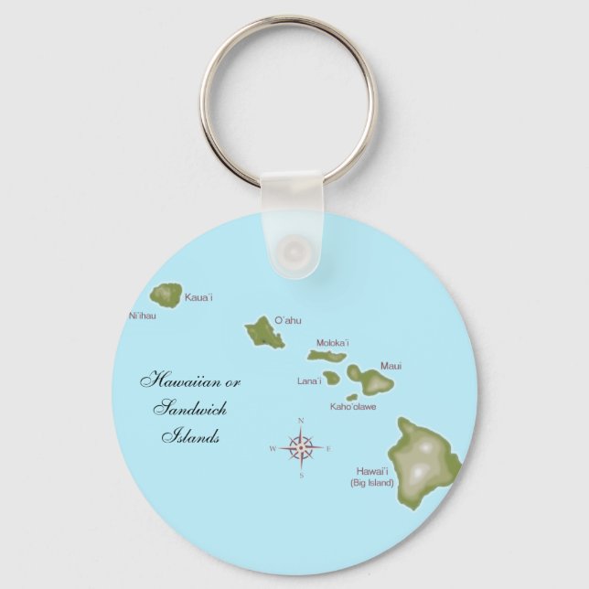 Hawaiianische Inseln Schlüsselanhänger (Vorderseite)