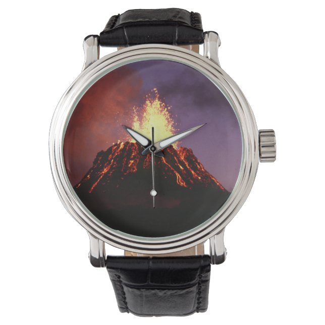 Hawaiianische Inseln Vulkan Armbanduhr (Vorderseite)